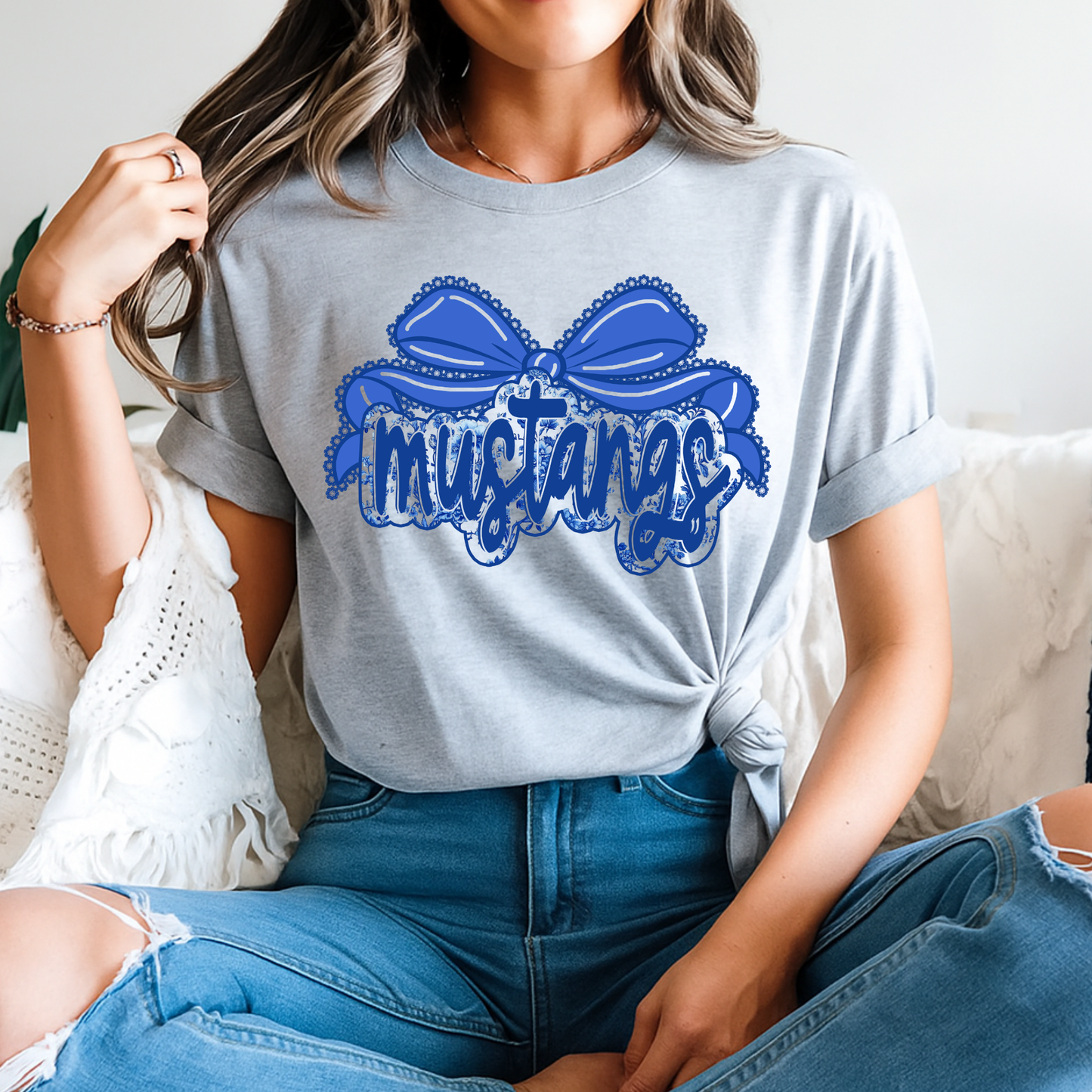 Mustangs Floral Tee
