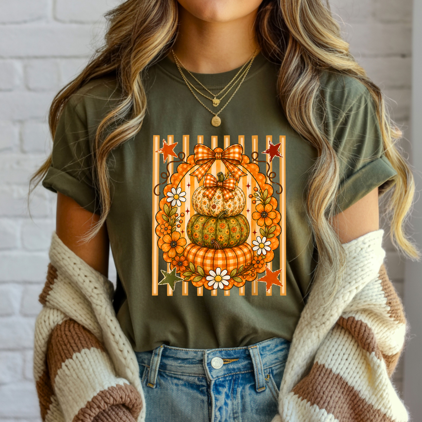 Pumpkin Floral Tee