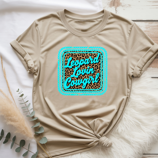 Leopard loving cowgirl Tee