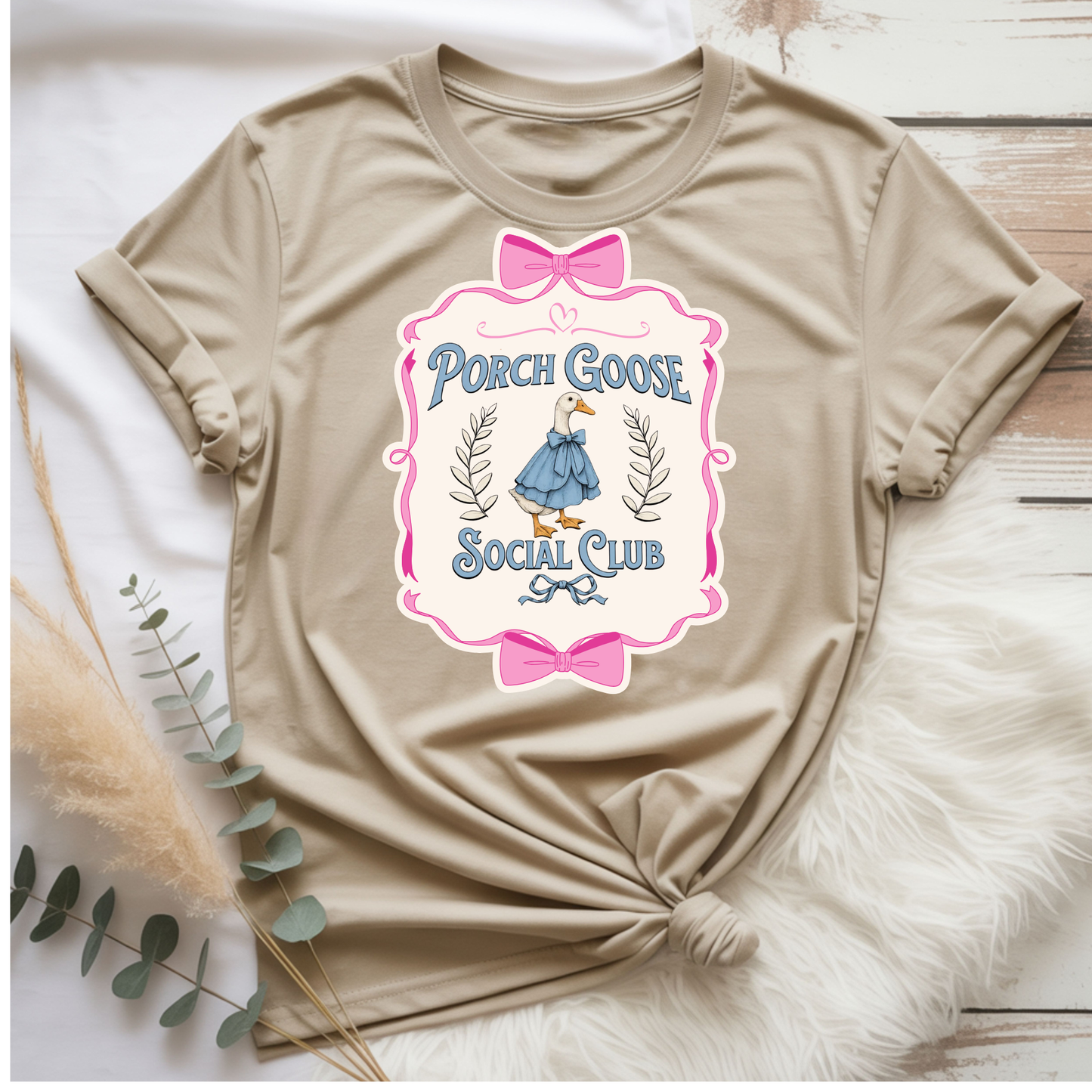 Porch goose social club Tee